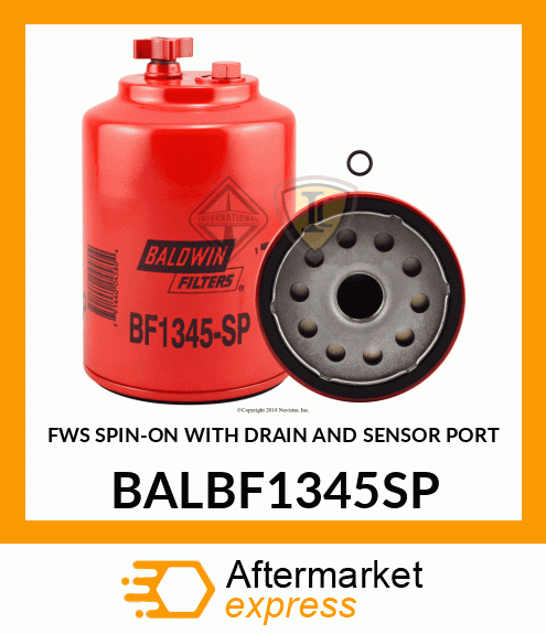 FWS SPIN-ON WITH DRAIN AND SENSOR PORT BALBF1345SP