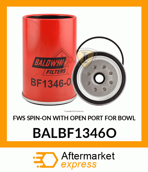 FWS SPIN-ON WITH OPEN PORT FOR BOWL BALBF1346O