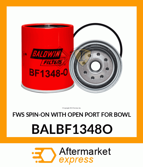 FWS SPIN-ON WITH OPEN PORT FOR BOWL BALBF1348O