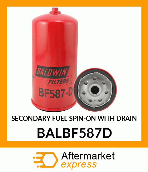 SECONDARY FUEL SPIN-ON WITH DRAIN BALBF587D