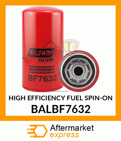 HIGH EFFICIENCY FUEL SPIN-ON BALBF7632