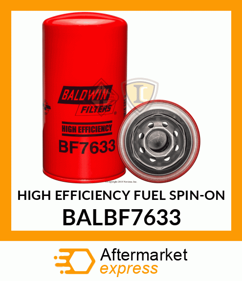 HIGH EFFICIENCY FUEL SPIN-ON BALBF7633