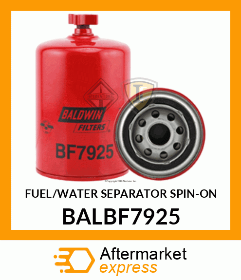 FUEL/WATER SEPARATOR SPIN-ON BALBF7925