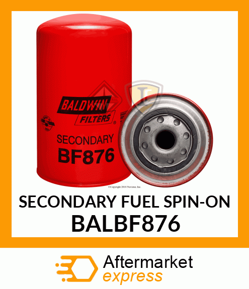 SECONDARY FUEL SPIN-ON BALBF876