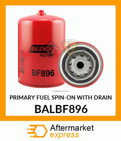 PRIMARY FUEL SPIN-ON WITH DRAIN BALBF896