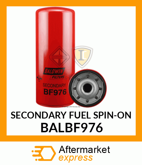 SECONDARY FUEL SPIN-ON BALBF976