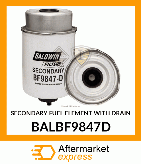 SECONDARY FUEL ELEMENT WITH DRAIN BALBF9847D
