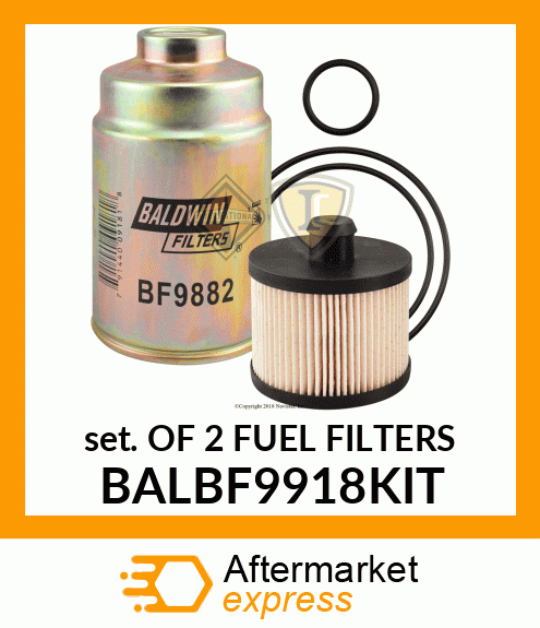 SET OF 2 FUEL FILTERS BALBF9918KIT