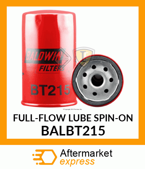 FULL-FLOW LUBE SPIN-ON BALBT215