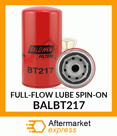 FULL-FLOW LUBE SPIN-ON BALBT217