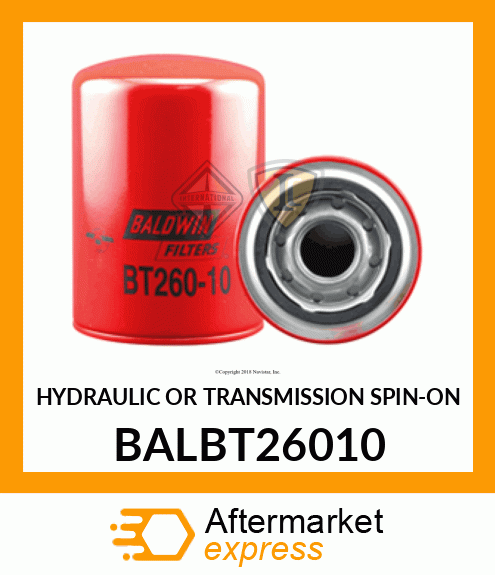 HYDRAULIC OR TRANSMISSION SPIN-ON BALBT26010