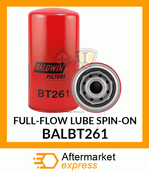 FULL-FLOW LUBE SPIN-ON BALBT261