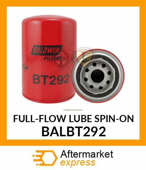 FULL-FLOW LUBE SPIN-ON BALBT292
