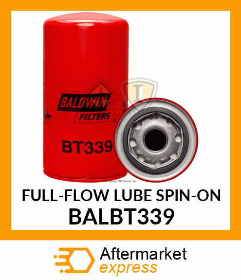 FULL-FLOW LUBE SPIN-ON BALBT339