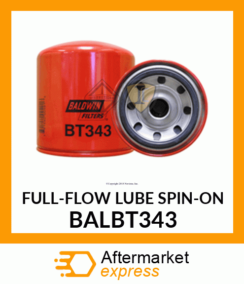 FULL-FLOW LUBE SPIN-ON BALBT343