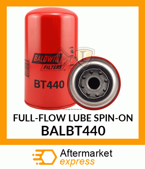 FULL-FLOW LUBE SPIN-ON BALBT440