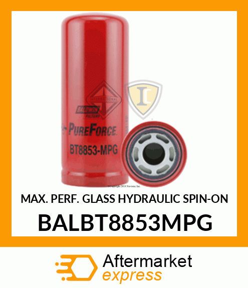 MAX. PERF. GLASS HYDRAULIC SPIN-ON BALBT8853MPG