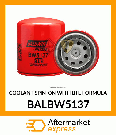 COOLANT SPIN-ON WITH BTE FORMULA BALBW5137