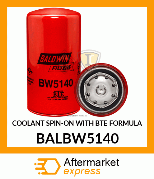 COOLANT SPIN-ON WITH BTE FORMULA BALBW5140