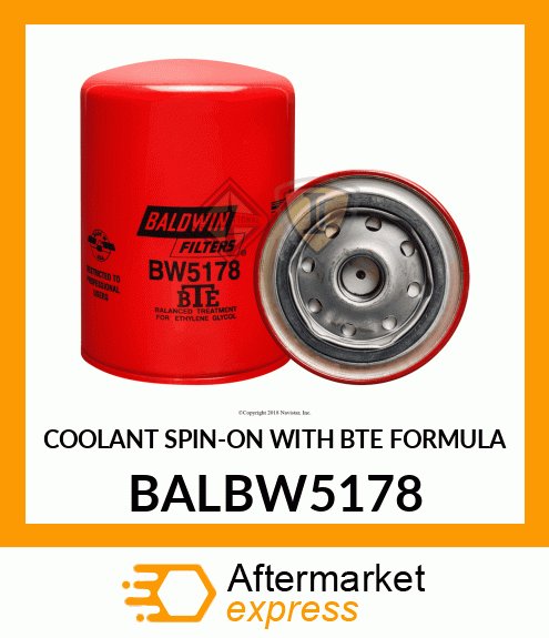 COOLANT SPIN-ON WITH BTE FORMULA BALBW5178