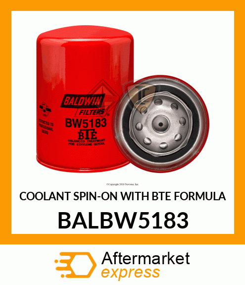 COOLANT SPIN-ON WITH BTE FORMULA BALBW5183