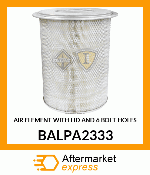 AIR ELEMENT WITH LID AND 6 BOLT HOLES BALPA2333