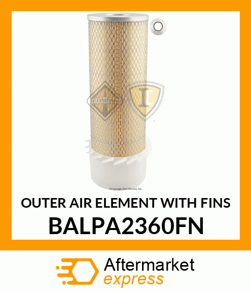 OUTER AIR ELEMENT WITH FINS BALPA2360FN