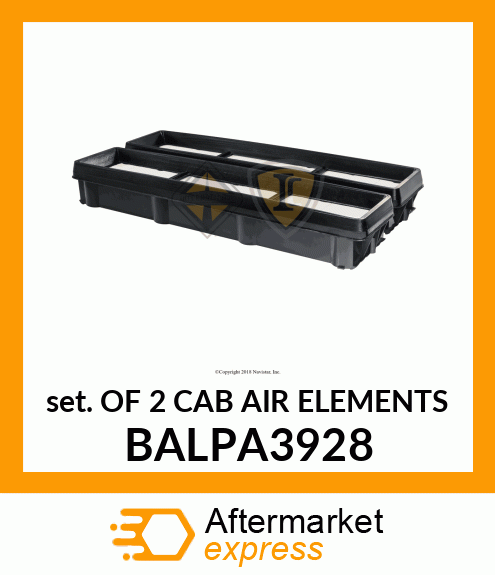 SET OF 2 CAB AIR ELEMENTS BALPA3928
