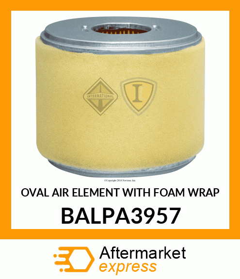 OVAL AIR ELEMENT WITH FOAM WRAP BALPA3957