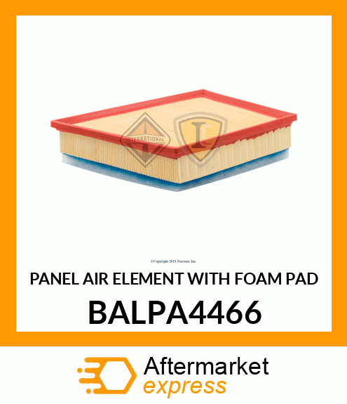 PANEL AIR ELEMENT WITH FOAM PAD BALPA4466