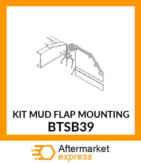 KIT MUD FLAP MOUNTING BTSB39