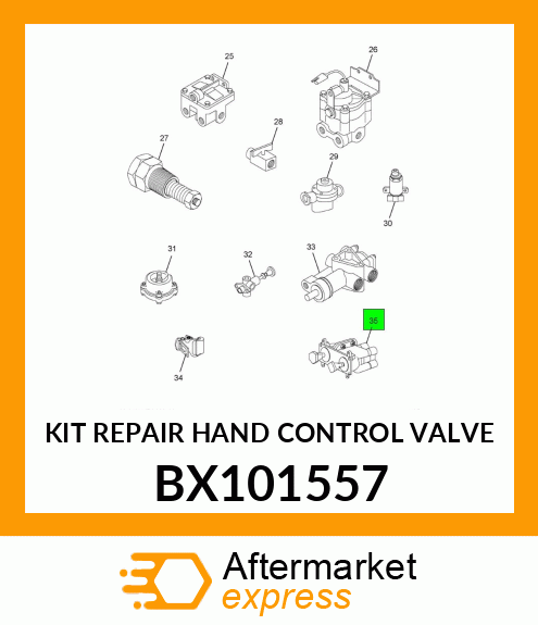 KIT REPAIR HAND CONTROL VALVE BX101557