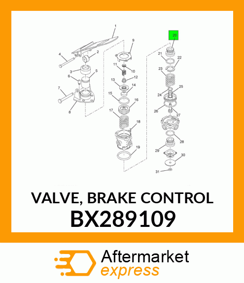 VALVE, BRAKE CONTROL BX289109