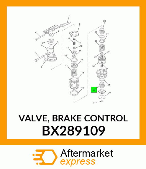 VALVE, BRAKE CONTROL BX289109