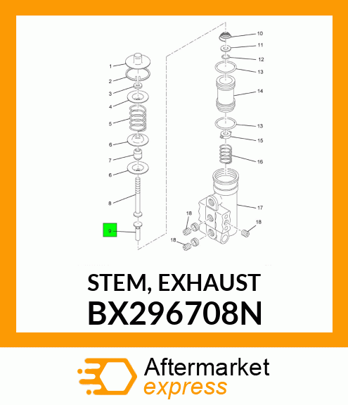 STEM, EXHAUST BX296708N