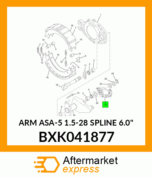 ARM ASA-5 1.5-28 SPLINE 6.0" BXK041877