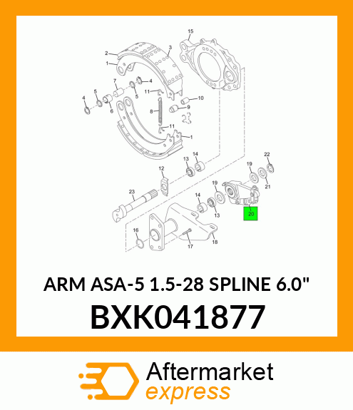 ARM ASA-5 1.5-28 SPLINE 6.0" BXK041877