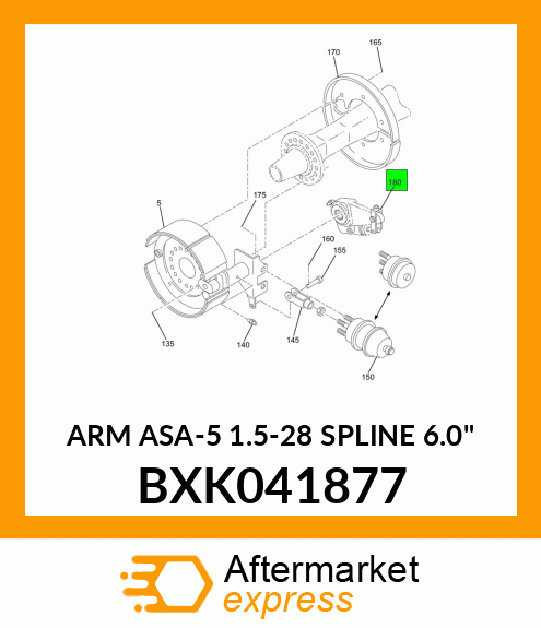 ARM ASA-5 1.5-28 SPLINE 6.0" BXK041877