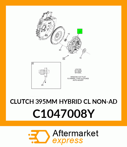 CLUTCH 395MM HYBRID CL NON-AD C1047008Y