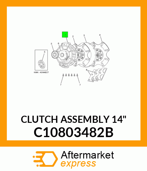 CLUTCH ASSEMBLY 14" C10803482B