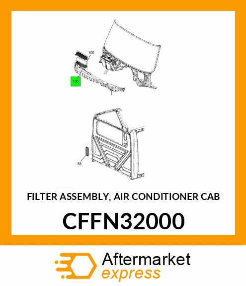 FILTER ASSEMBLY, AIR CONDITIONER CAB CFFN32000