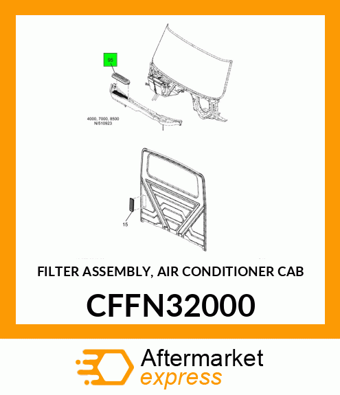 FILTER ASSEMBLY, AIR CONDITIONER CAB CFFN32000