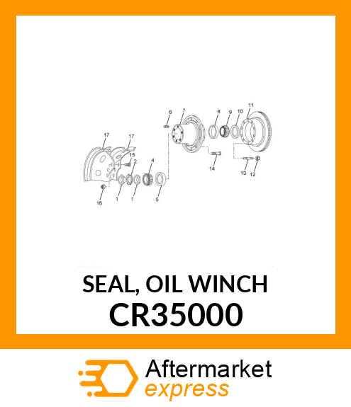 SEAL, OIL WINCH CR35000