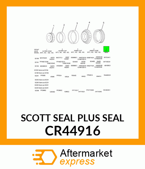 SCOTT SEAL PLUS SEAL CR44916