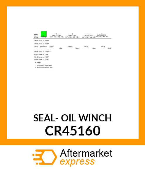 SEAL- OIL WINCH CR45160