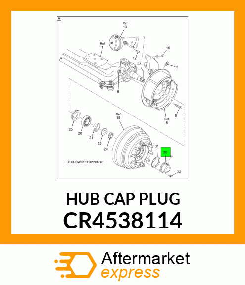 HUB CAP PLUG CR4538114