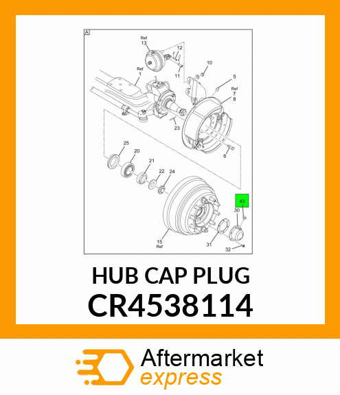 HUB CAP PLUG CR4538114