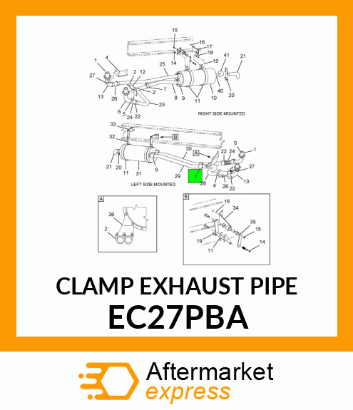 CLAMP EXHAUST PIPE EC27PBA