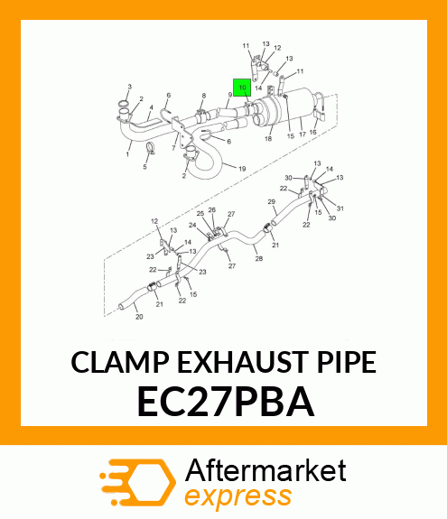 CLAMP EXHAUST PIPE EC27PBA