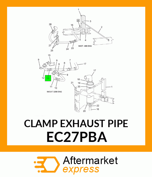 CLAMP EXHAUST PIPE EC27PBA